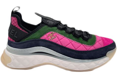 chanel pink green trainers.